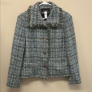 Jones New York Fringe Button Down Blazer Sz14